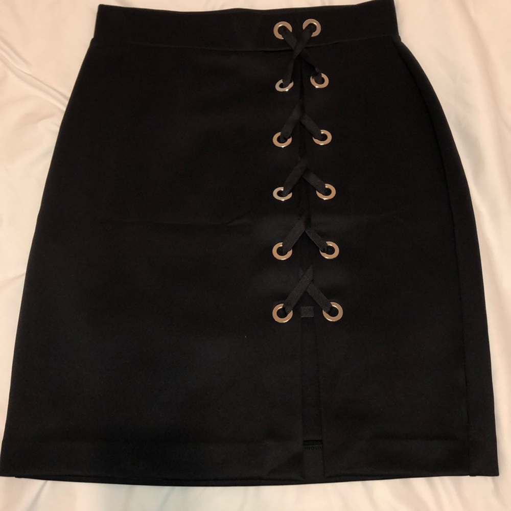 Bold Elements black corset tie skirt